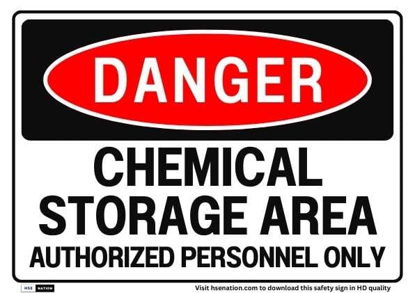 Chemical Storage Area Sign