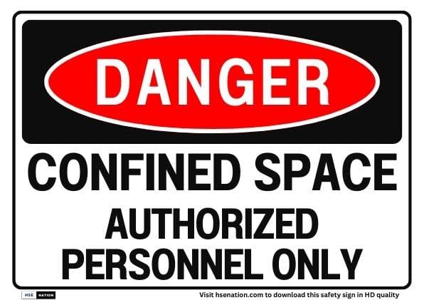 Confined Space Authorized Personnel Only Sign