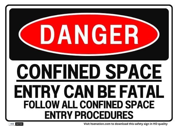 Confined Space Entry Can Be Fatal Sign