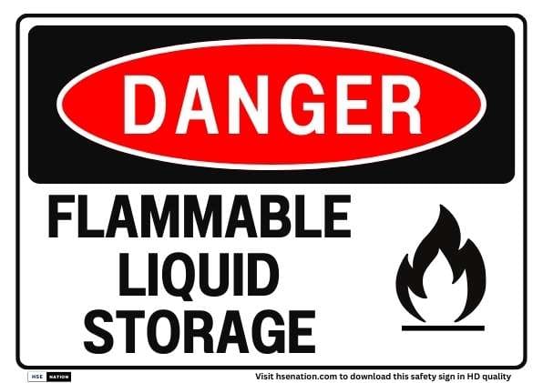 Flammable Liquid Storage Sign