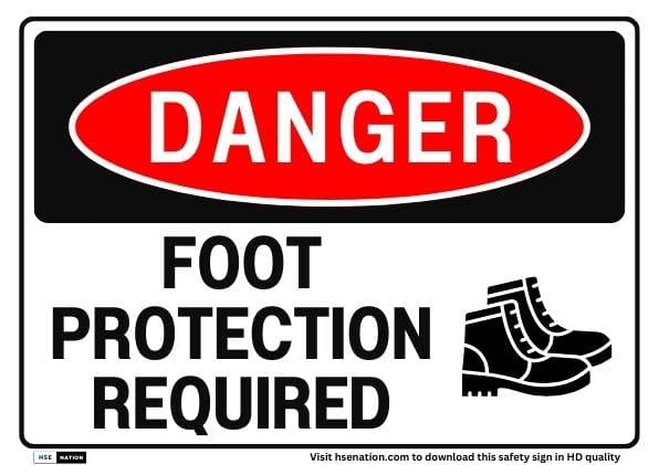 Foot Protection Required Sign