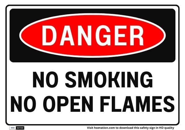 No Smoking No Open Flames Sign