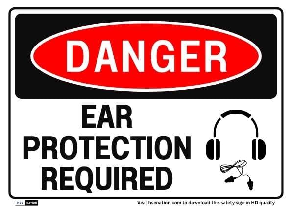 Ear Protection Required Sign