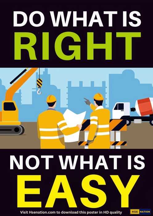 Do What Is Right, Not What Is Easy - Safety Poster