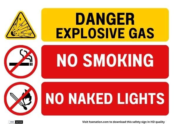 Danger Explosive Gas Sign