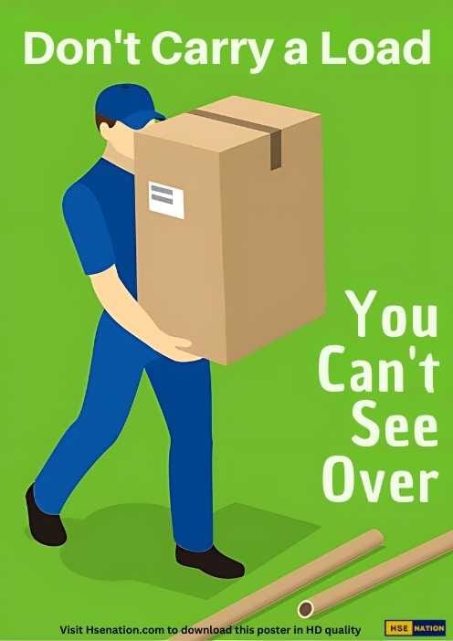 Don't Carry a Load You Can't See Over - Safety Poster