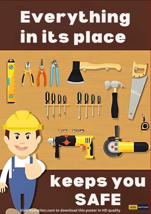 Everything In Its Place Keeps You Safe - Safety Poster