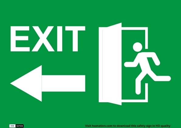 Exit Sign - Towards Left