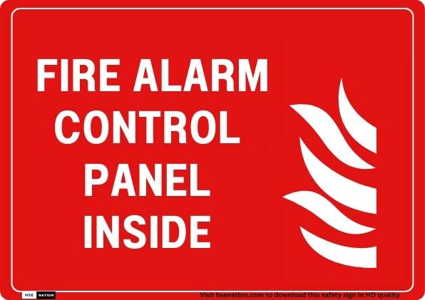 Fire Alarm Control Panel Inside - Sign