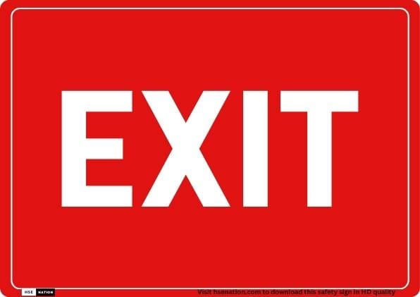 Fire Exit Sign