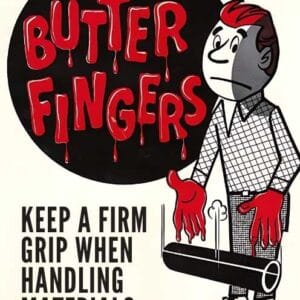 Keep A Firm Grip When Handling Materials - Safety Poster