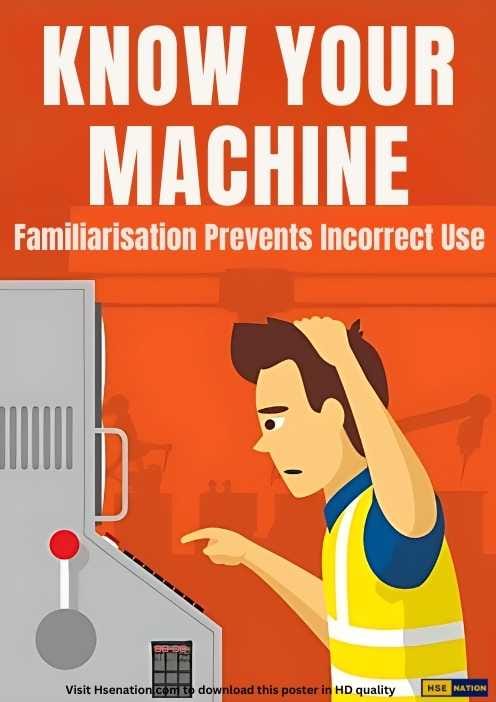 Know Your Machine: Familiarisation Prevents Incorrect Use - Safety Poster