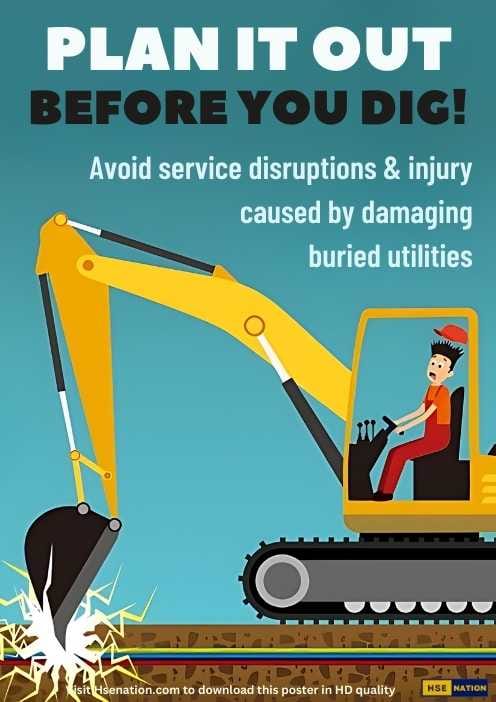 Plan It Out Before You Dig! - Excavation Safety Poster