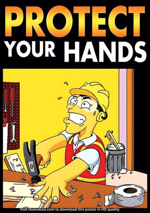 Protect Your Hands - Safety Poster