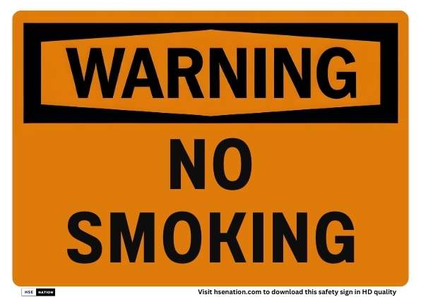 Warning No Smoking Sign