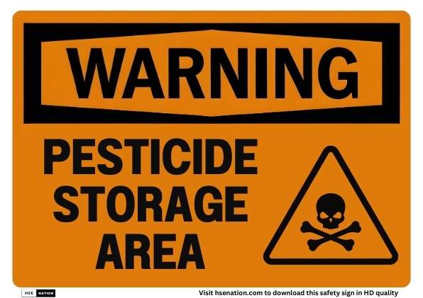 Warning Pesticide Storage Area