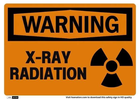 Warning X-Ray Radiation  Sign